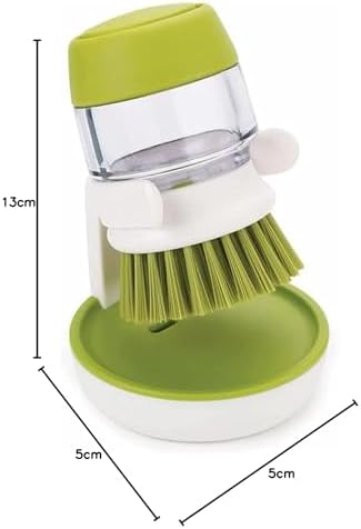 Dishwashing Brush With Liquid Soap Dispenser For Pan Pot Utensil, Sink washer Brush, Kitchen Cleaning Palm Scrub Dish Brush, Smart Kitchen Tool