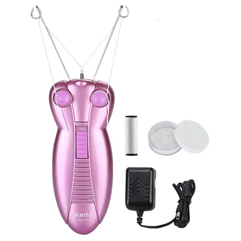 Ladies Facial Epilator Electric Ladies Beauty Epilator Facial Threading Epilator Facial Massager Pink